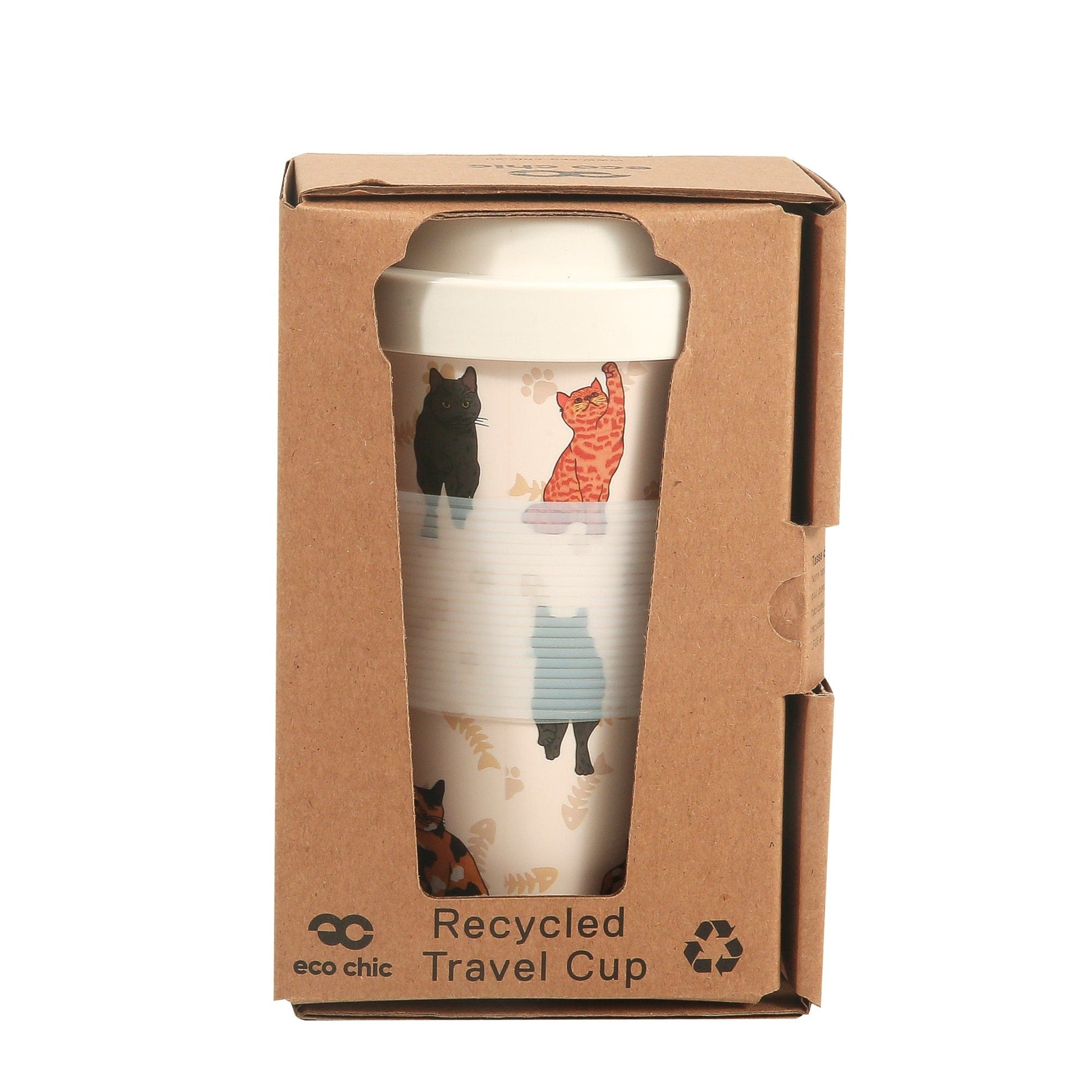 Eco Chic Eco Chic Recycled Travel Cup Beloved Cats