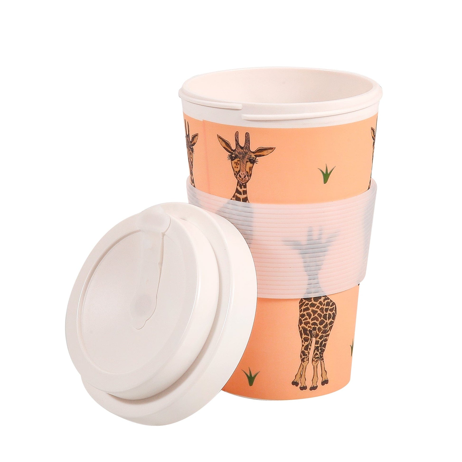 Eco Chic Eco Chic Recycled Travel Cup Giraffes
