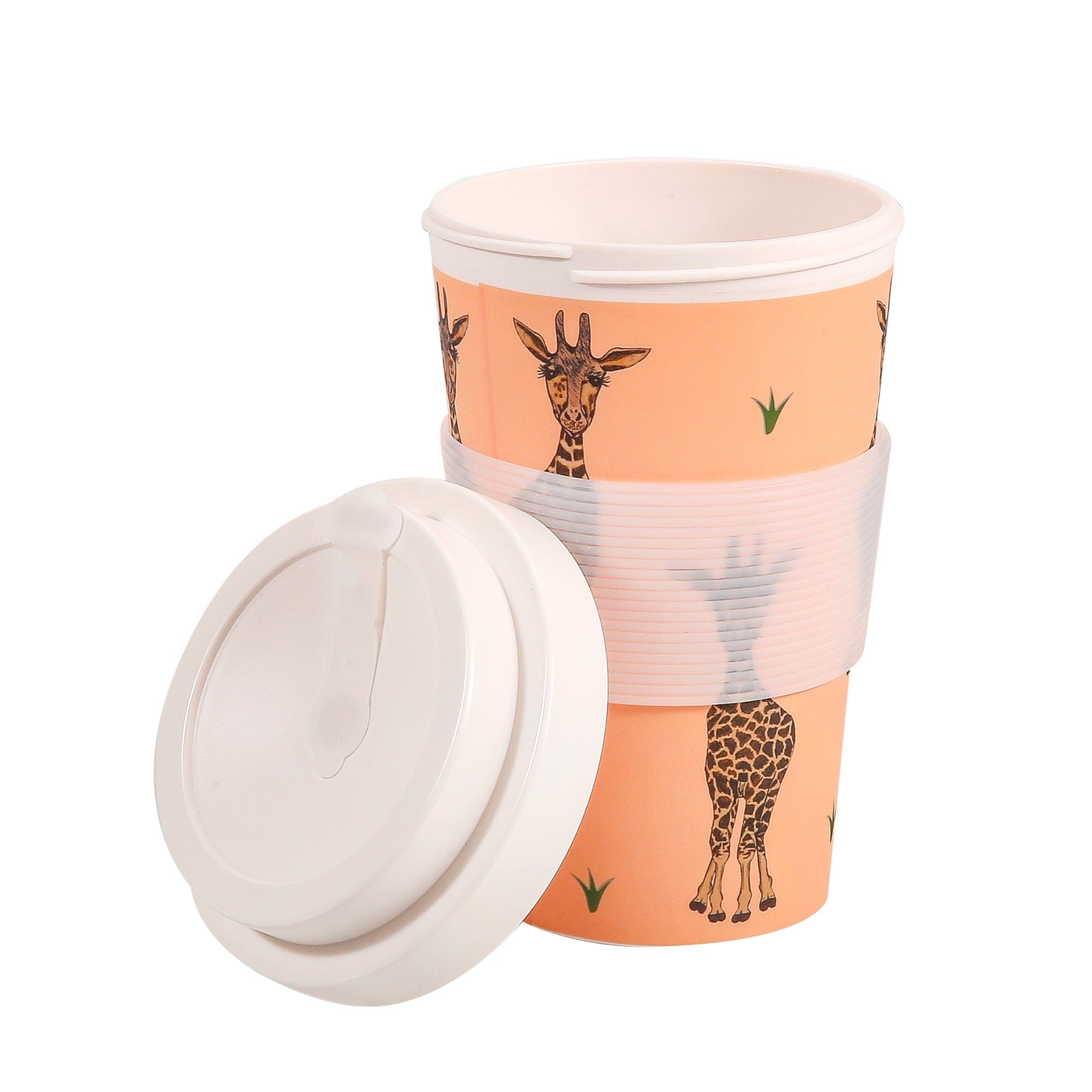 Eco Chic Eco Chic Recycled Travel Cup Giraffes