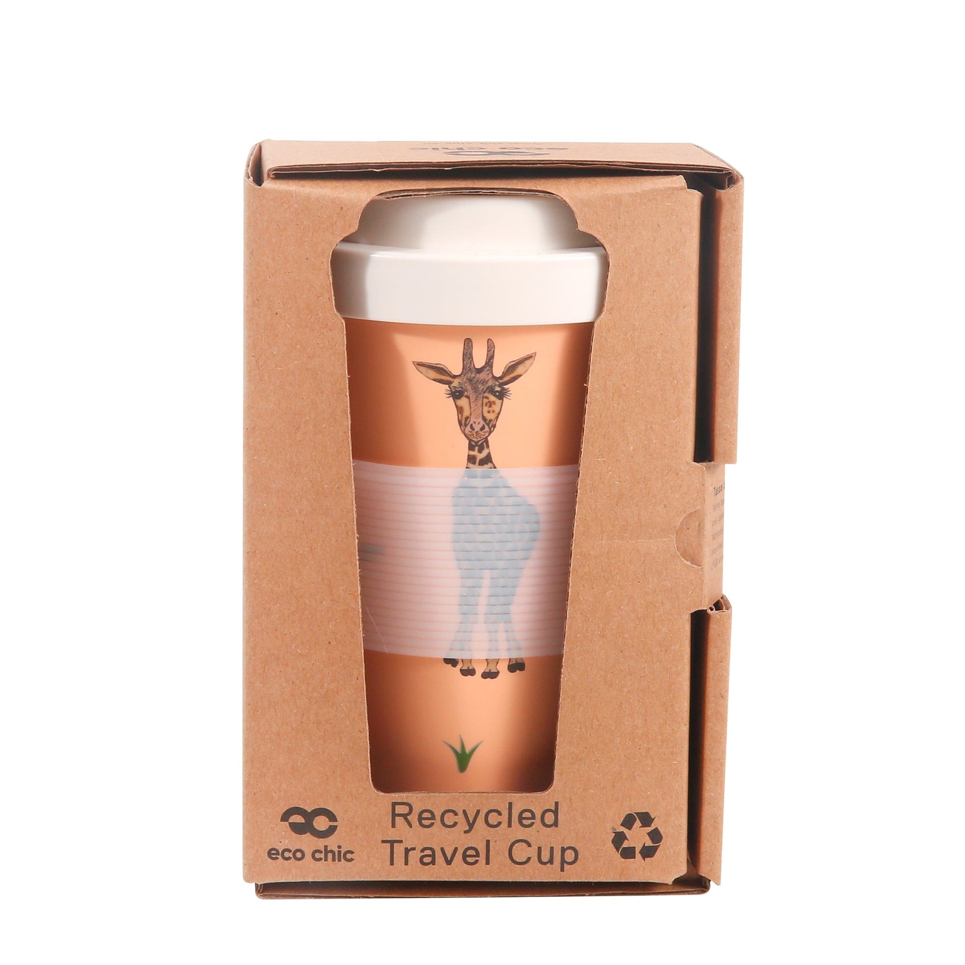 Eco Chic Eco Chic Recycled Travel Cup Giraffes