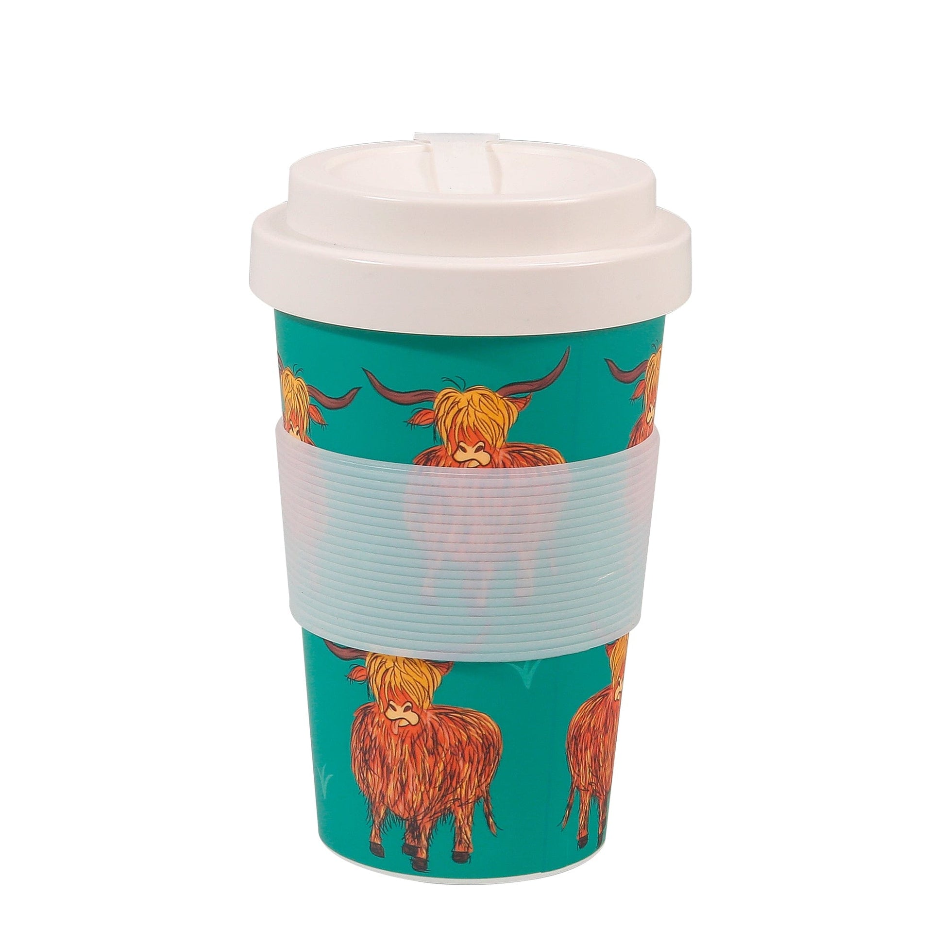 Eco Chic Eco Chic Recycled Travel Cup Highland Cow