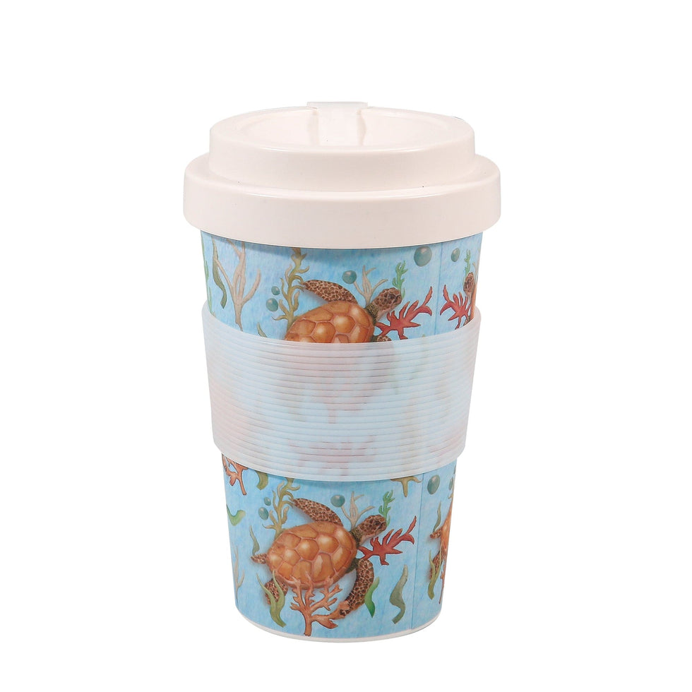 NR91BU - Eco Chic Recycled Travel Cup Sea Turtles – Faye UK Ltd