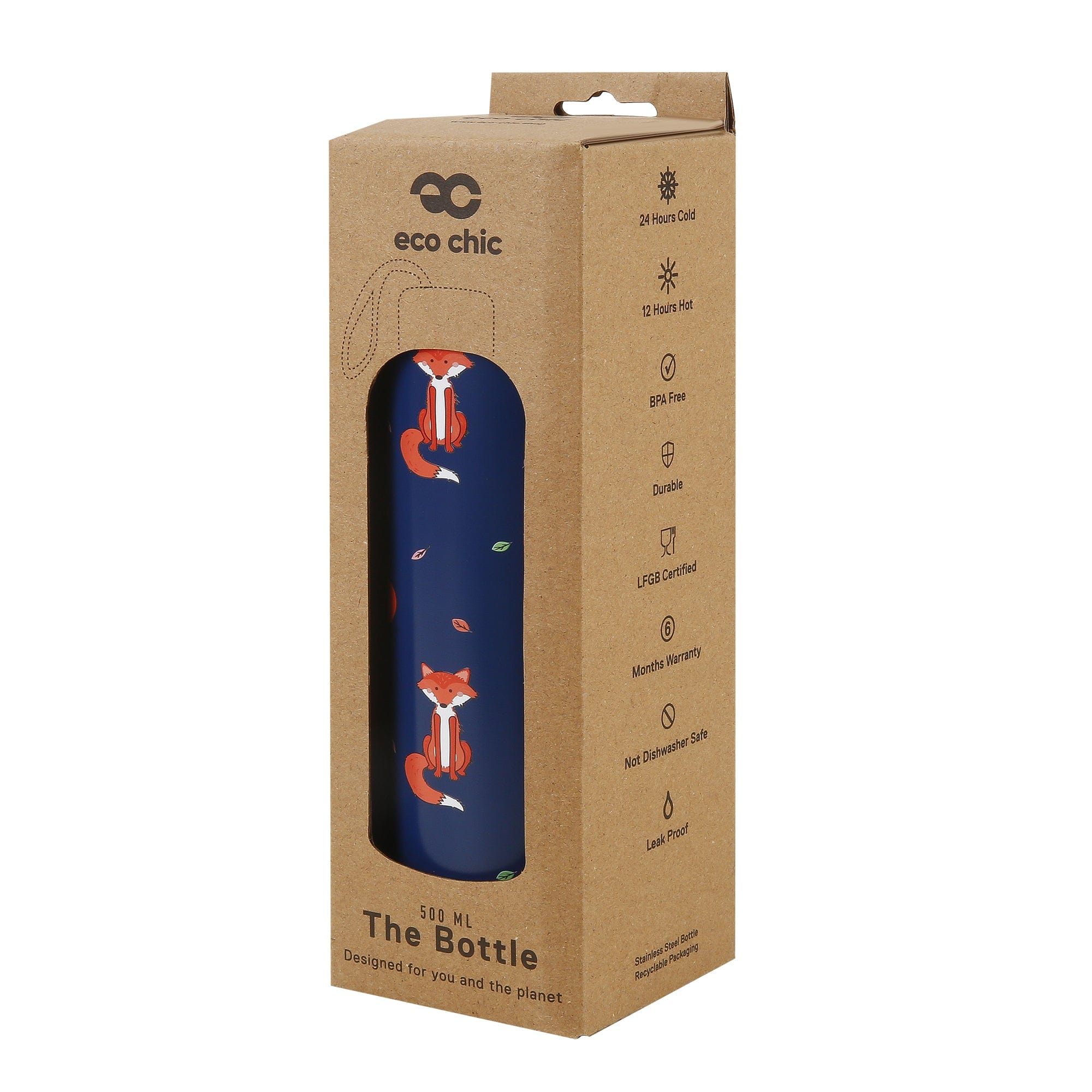 Eco Chic Eco Chic Thermal Bottle Foxes