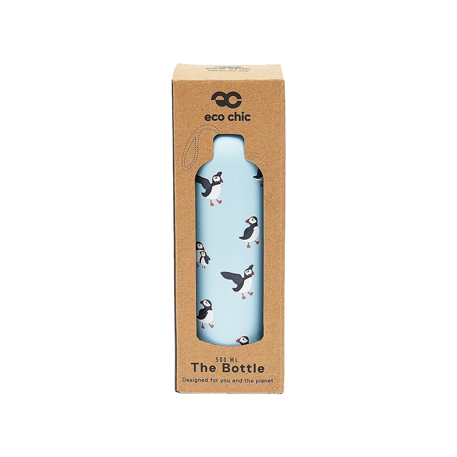 Eco Chic Eco Chic Thermal Bottle Multi Puffin