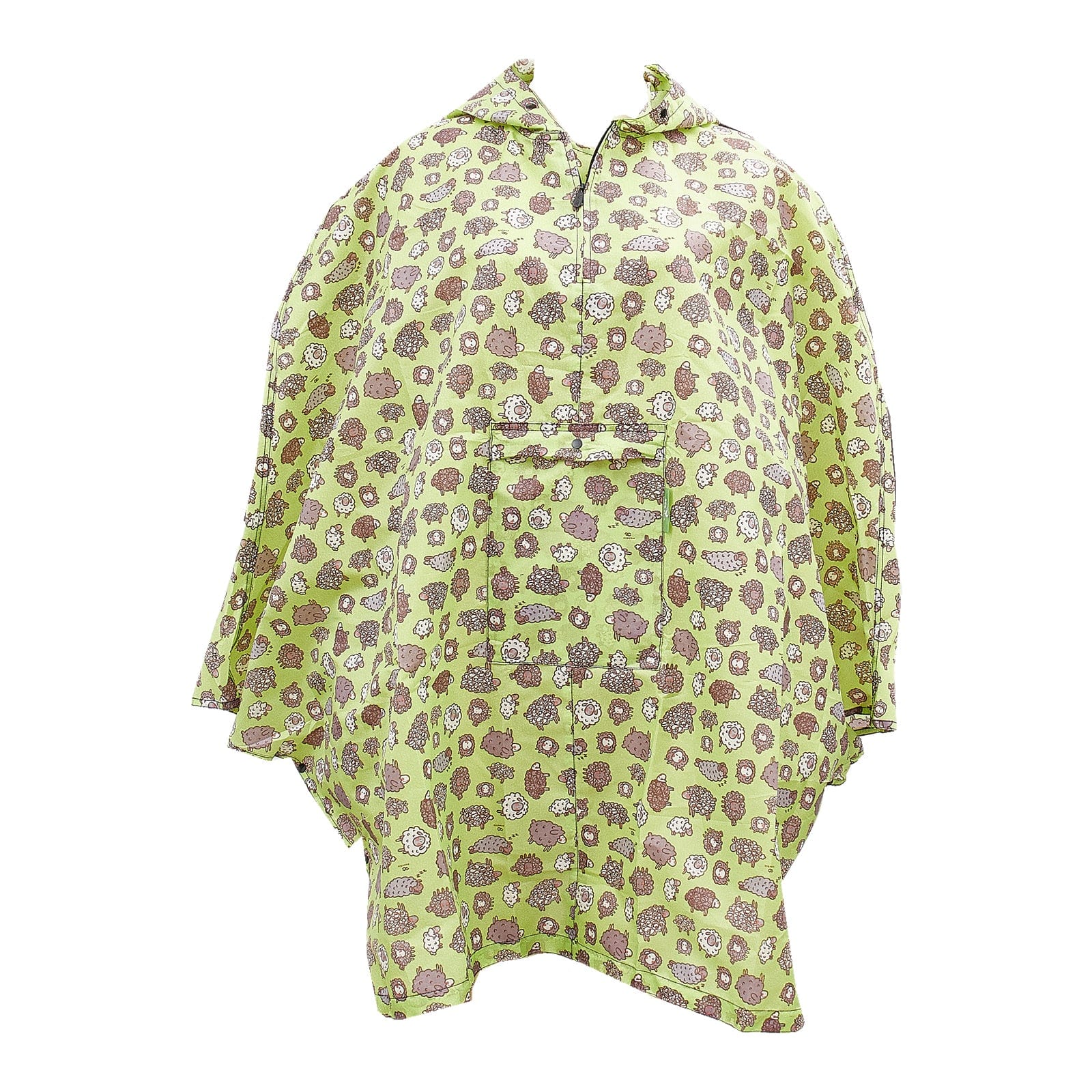 Eco Chic Eco Chic Waterproof Foldable Adult Poncho Cute Sheep