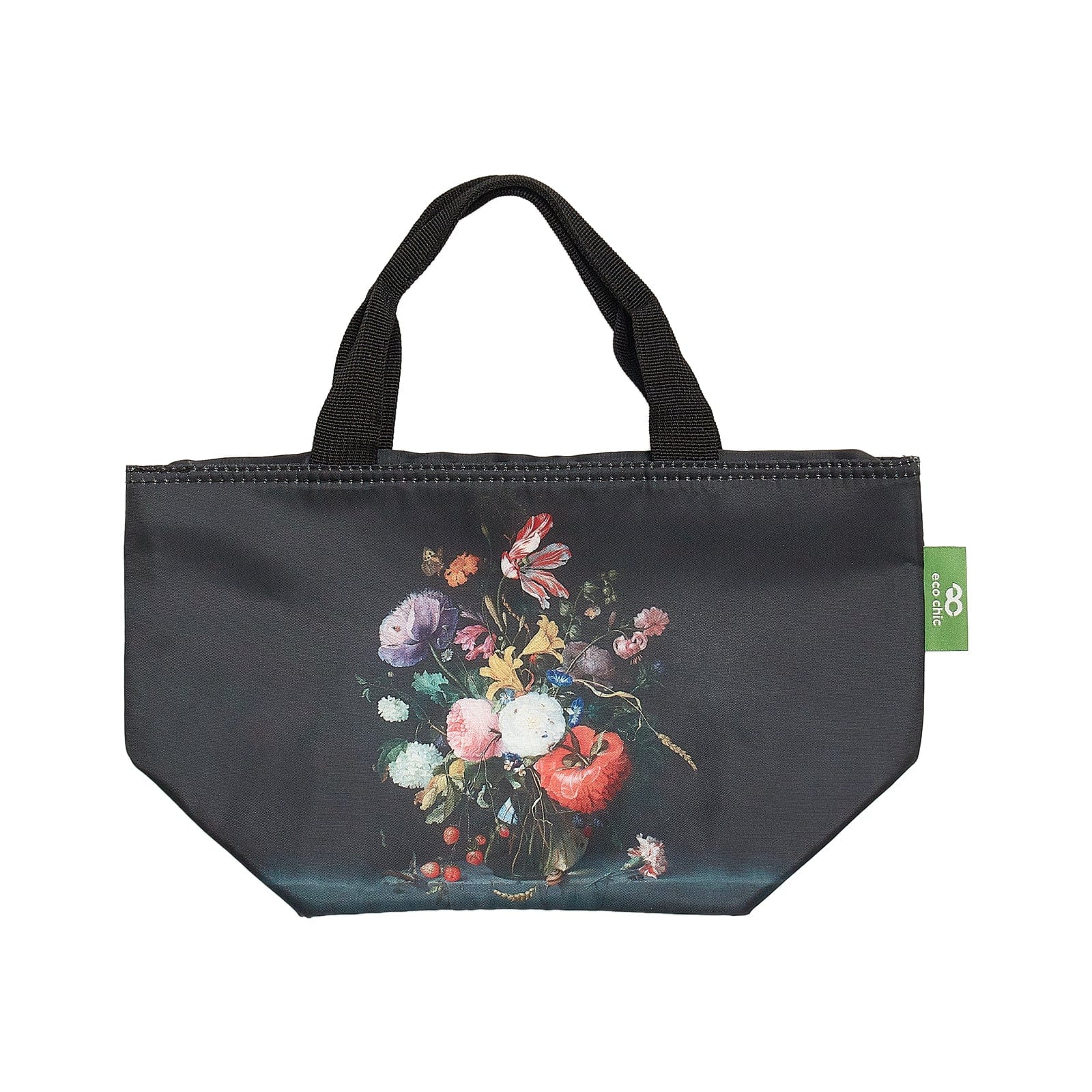 Eco Chic National Gallery Collection Large Foldable Lunch Bag - Vase of Flowers by Jan Davidsz de Heem