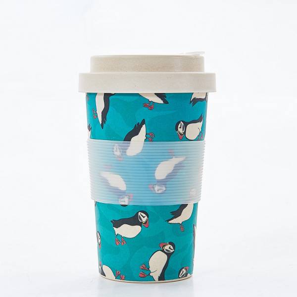 81006 Teal Puffin Bamboo Cup Pack of 3