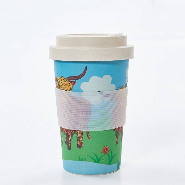 81012 Highland Cow Bamboo Cup Pack of 3