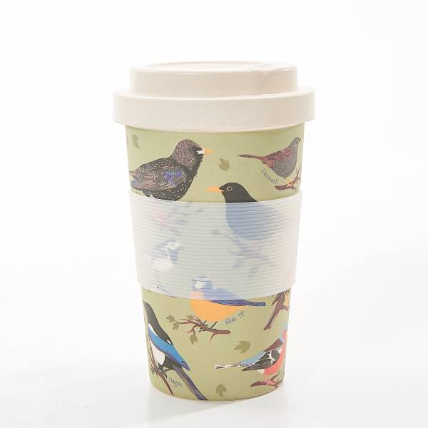 81024 Green Wild Birds Bamboo Cup Pack Of 3