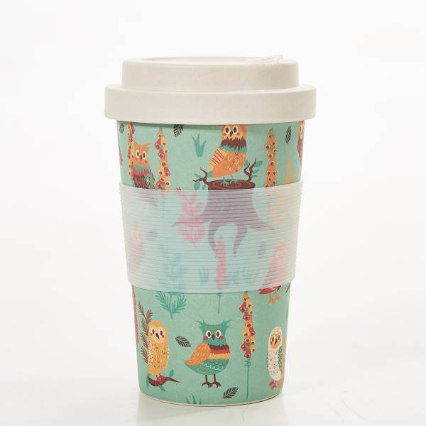 81032 Blue Owl Bamboo Cup Pack of 3