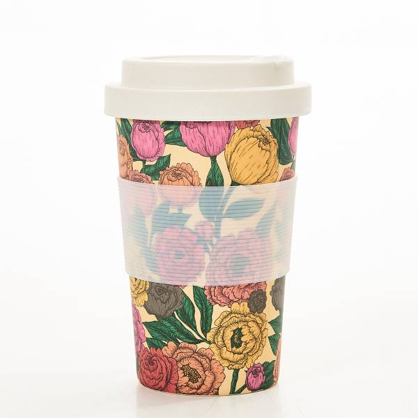 81033 Peonies Bamboo Cup Pack of 3