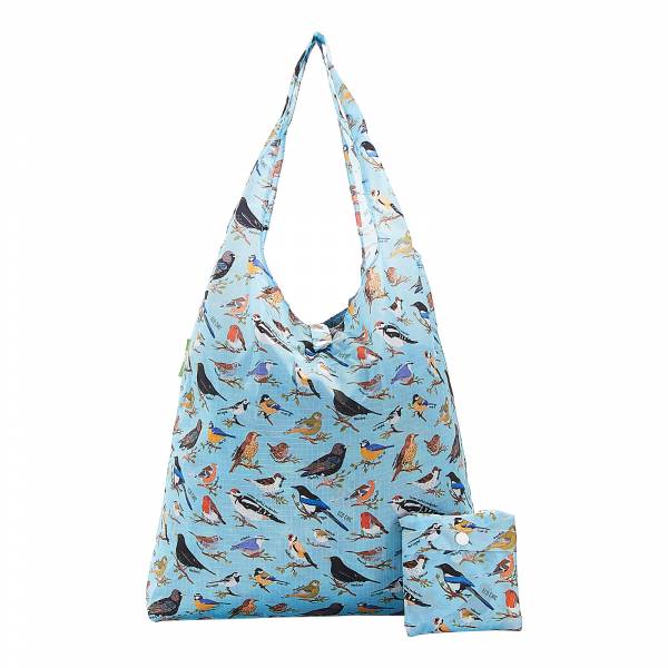 A17 Blue Wild Birds Shopper x2