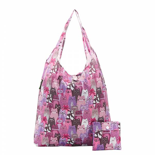 A19 Purple Stacking Cats Shopper x2