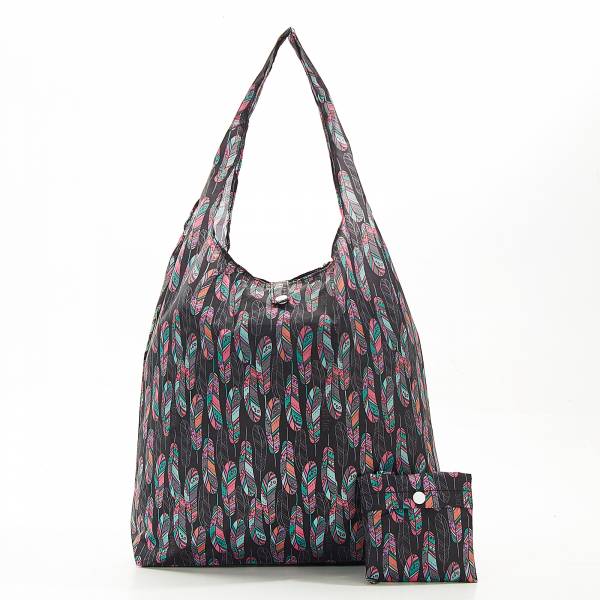 A22 Black Feather Shopper x2