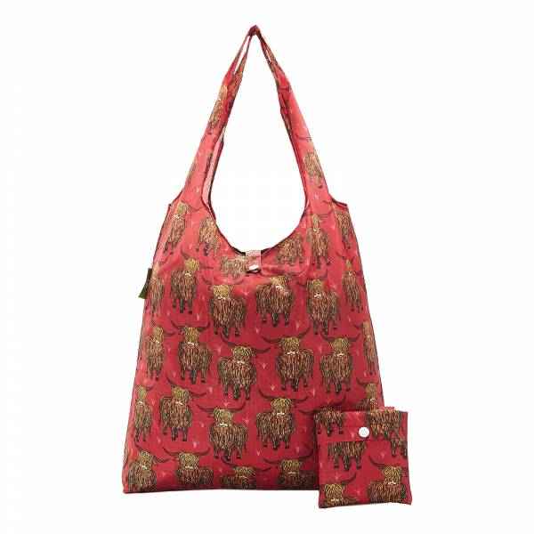 A26 Red Highland Cow Shopper x2
