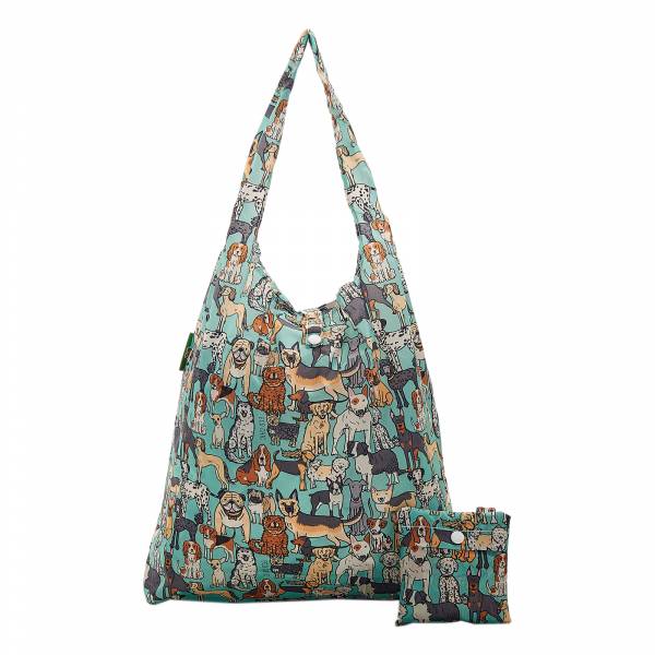 A33 Teal Dogs Shopper x2
