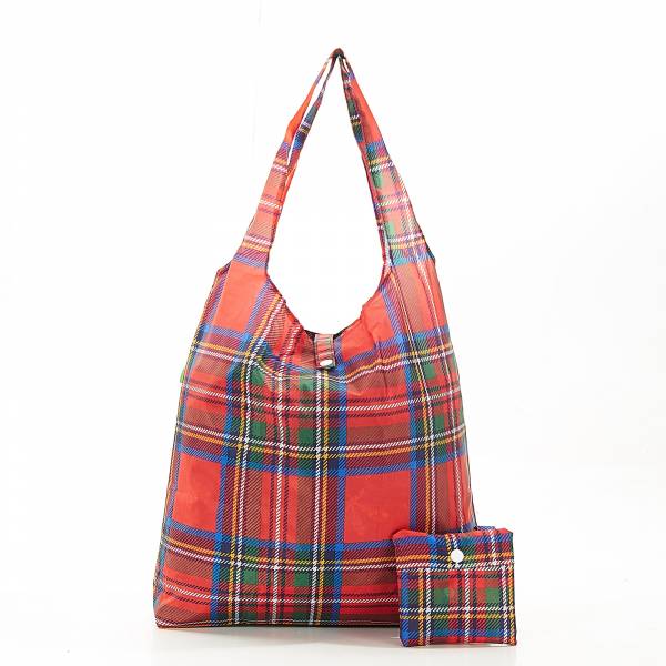 A34 Red Tartan Shopper x2