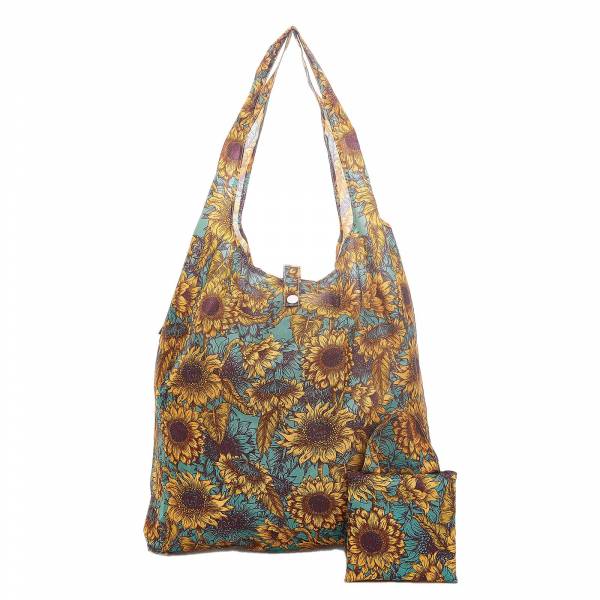 A37 Teal Sunflower Shopper x2