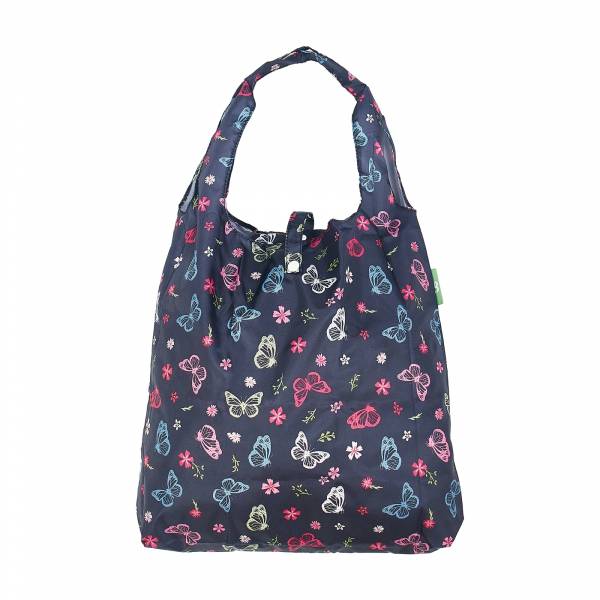 A66 Black Monarch Butterflies Shopper x2