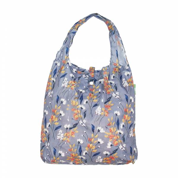 A67 Grey Flowers Shopper x2