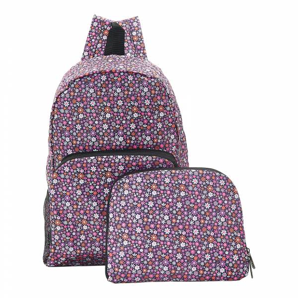 B04 Purple Ditsy Backpack x2