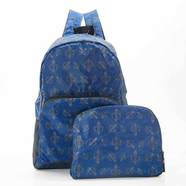 B05 Navy Fleur de Lys Backpack x2