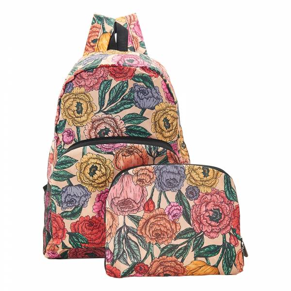 B11 Beige Peonies Backpack x2