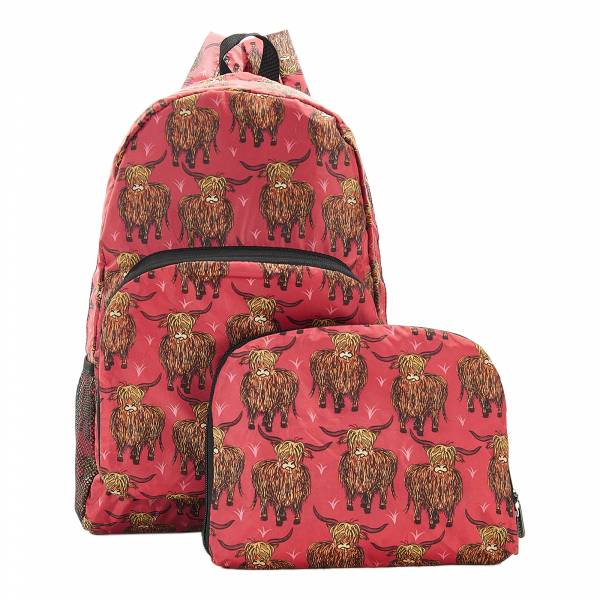 B24 Red Highland Cow Backpack x2