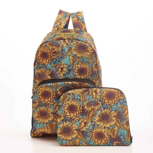 B34 Teal Sunflower Backpack x2