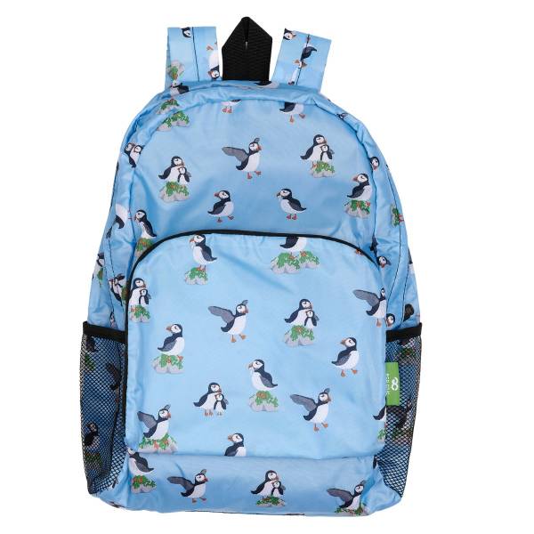 B78 Blue Multi Puffin Backpack x2