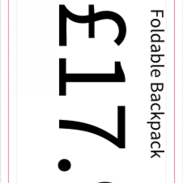 1034 Backpack Price Tag GB