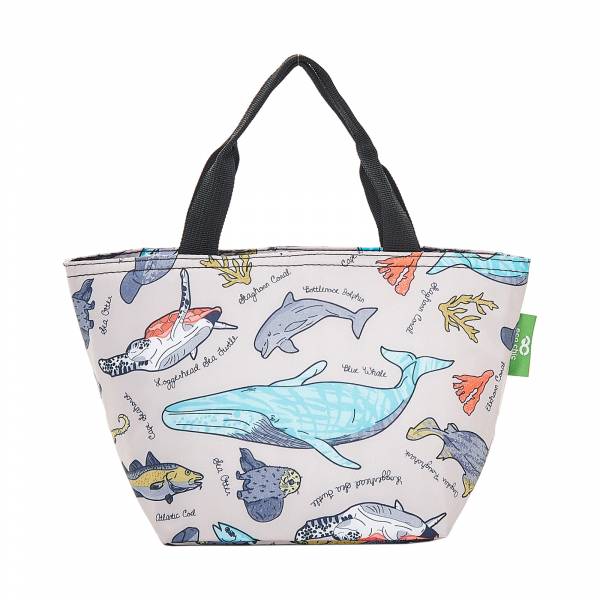 C12 Grey Sea Creatures Lunch Bag x2
