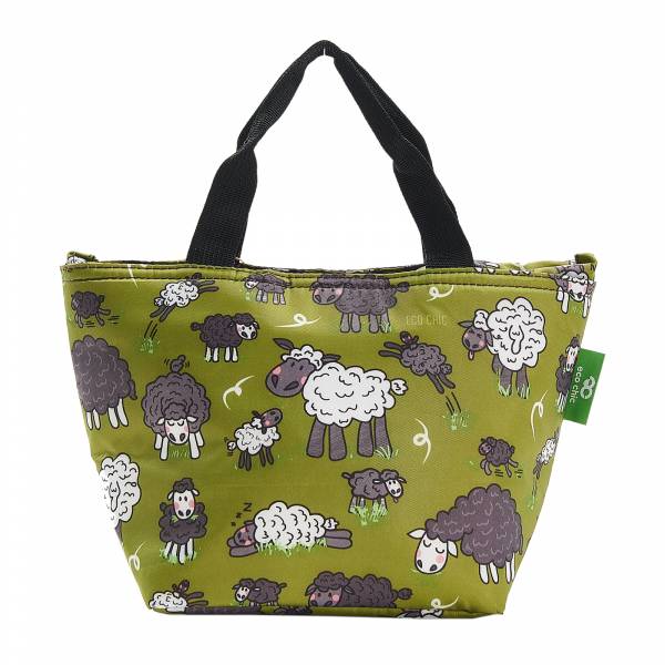 C27 Green Sheep Lunch Bag x2