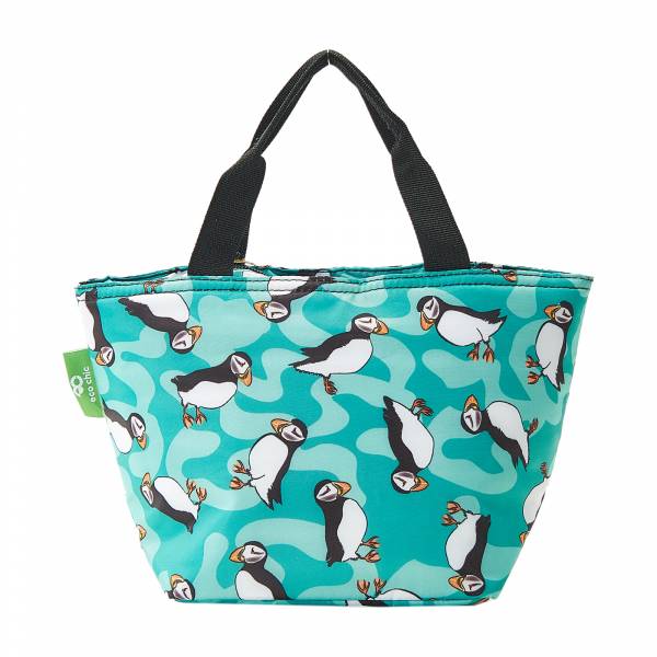 C28 Teal Puffin Lunch Bag x2