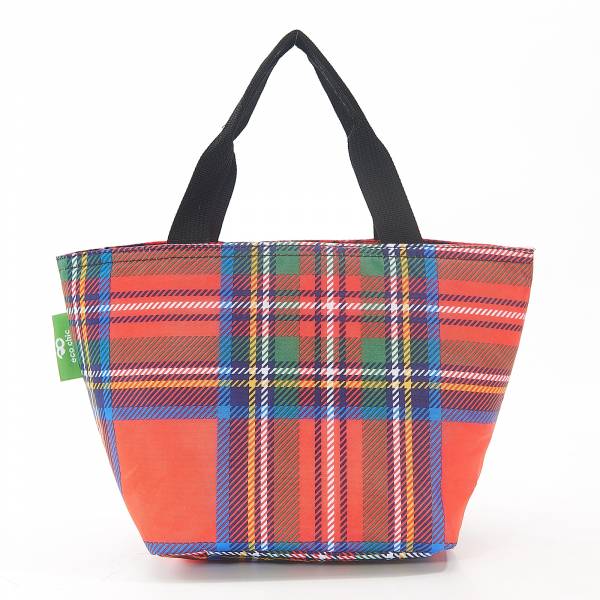 C30 Red Tartan Lunch Bag x2