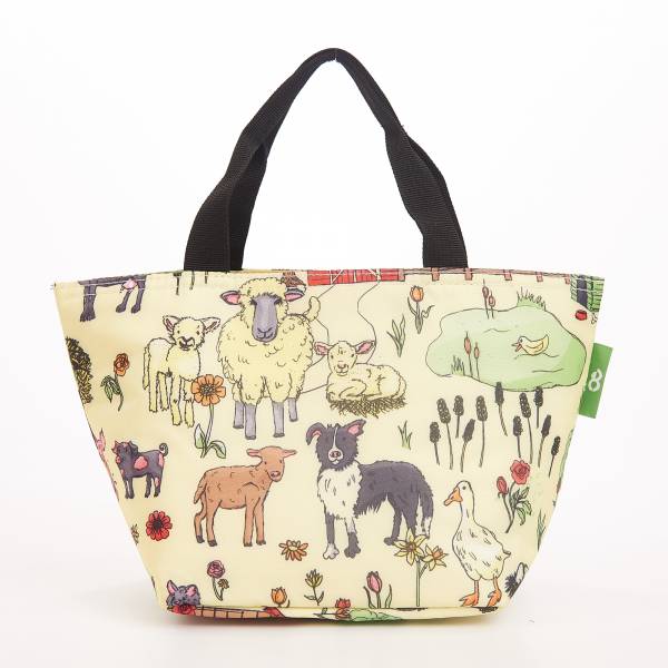 C34 Beige Farmland Lunch Bag x2