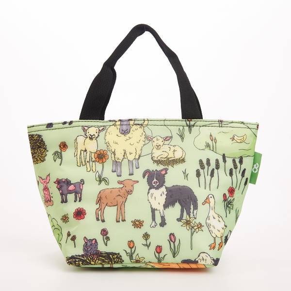 C34 Green Farmland Lunch Bag x2