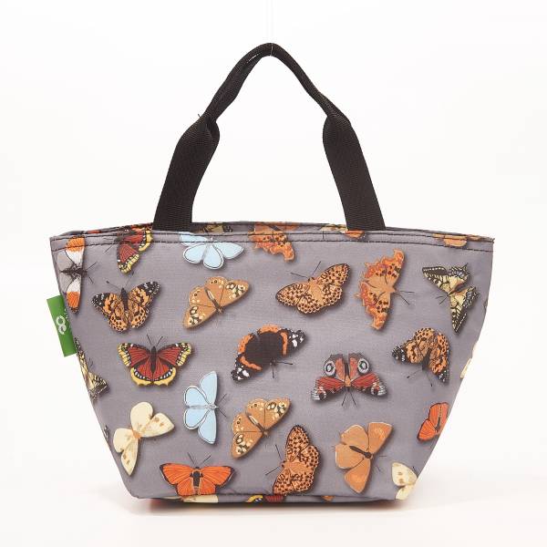 C37 Grey Wild Butterflies Lunch Bag x2