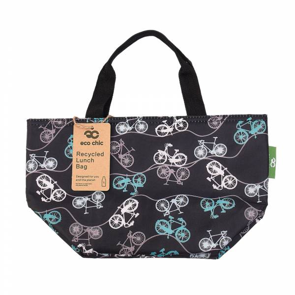 C39 Black Bike Lunch Bag x2