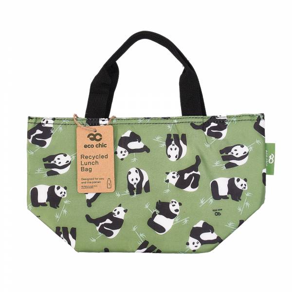 C41 Green Panda Lunch Bag x2