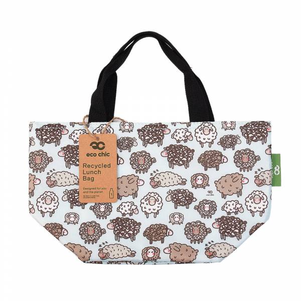 C42 Blue Cute Sheep Lunch Bag x2