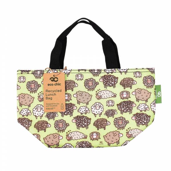 C42 Green Cute Sheep Lunch Bag