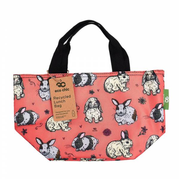 C43 Pink Bunny Lunch Bag x2