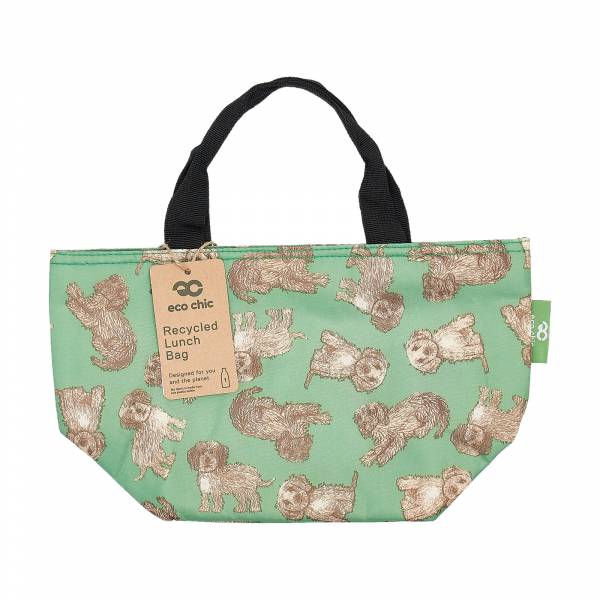 C58 Green Cockerpoo Lunch Bag x2