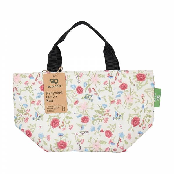 C59 Beige Floral Lunch Bag x2