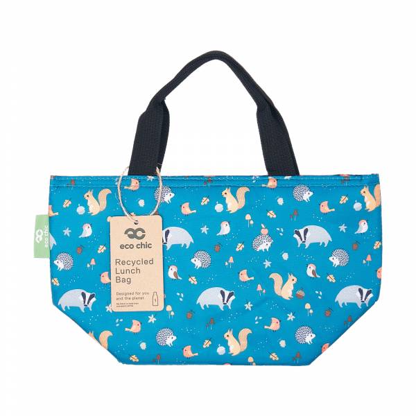 C68 Teal Woodland Lunch Bag x2