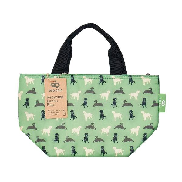 C70 Green Labradors Lunch Bag x2