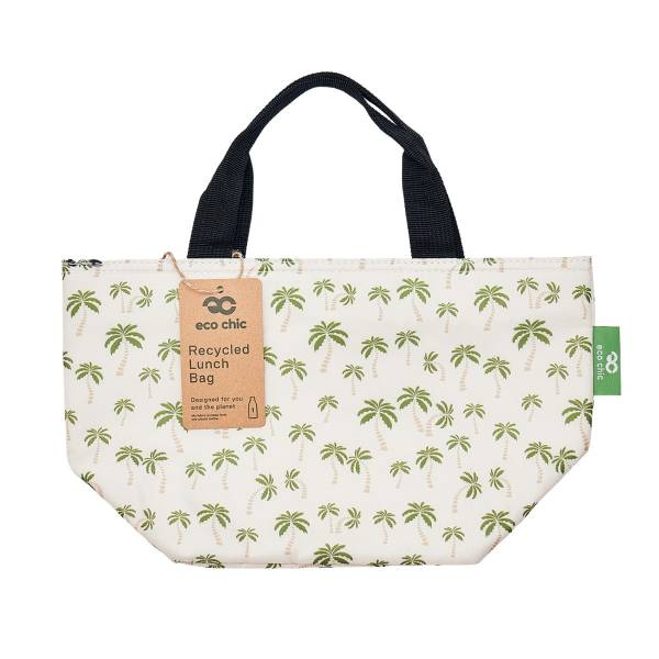 C71 Beige Palm Tree Lunch Bag x2