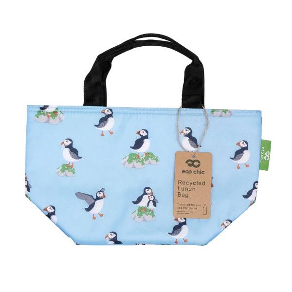 C78 Blue Multi Puffin Lunch Bag x2