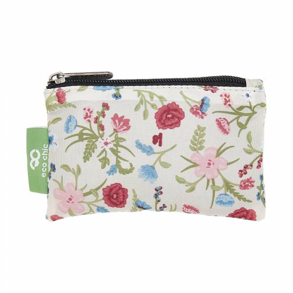 CP03 Beige Floral Zip Wallet